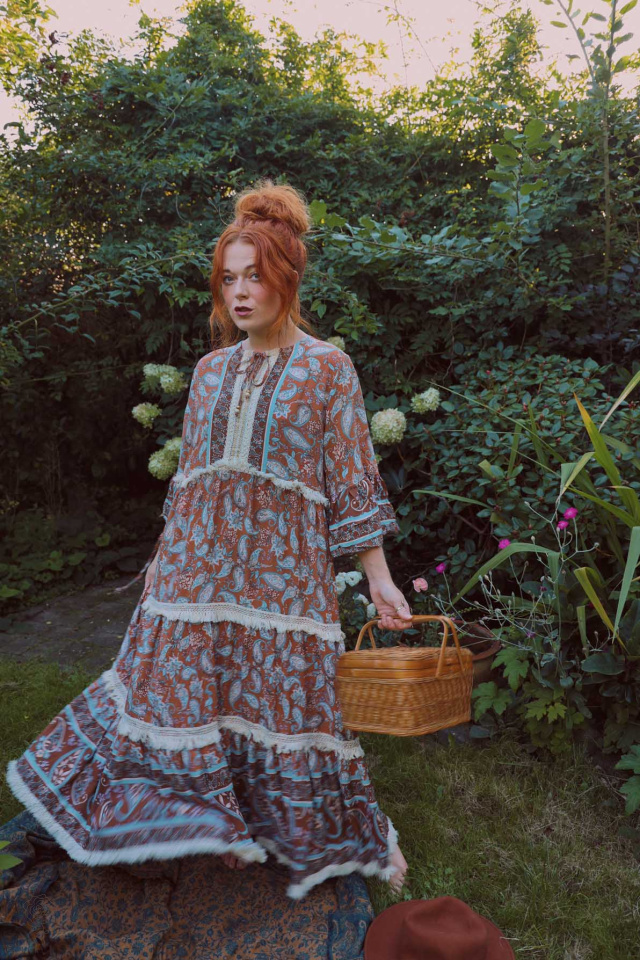 Harmony Paisley Maxi Dress 