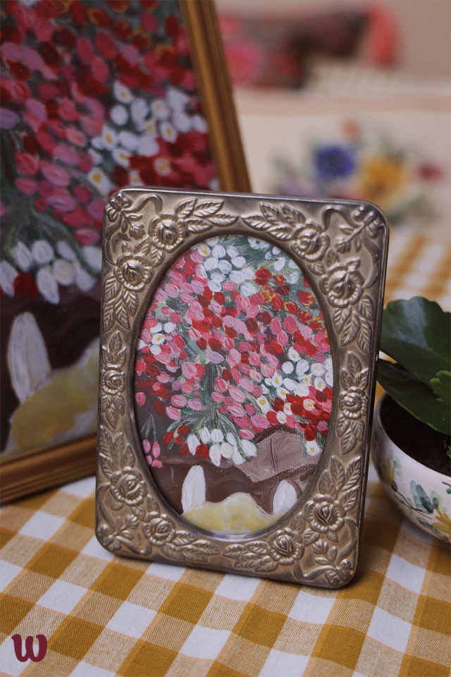 Hello April Tulips Postcard by Elise Buch