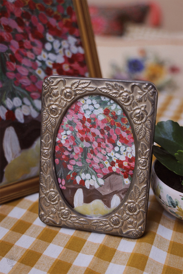 Hello April Tulips Postcard by Elise Buch