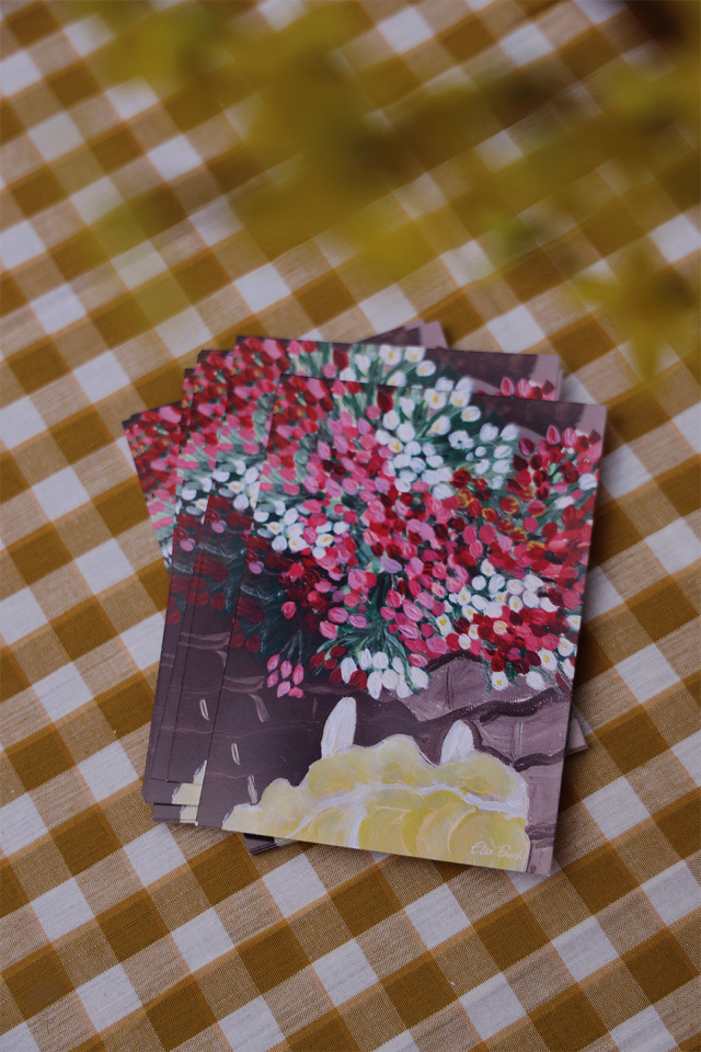 Hello April Tulips Postcard by Elise Buch