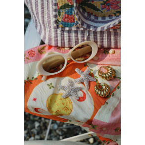 July Sun Oval Cream Sunglasses