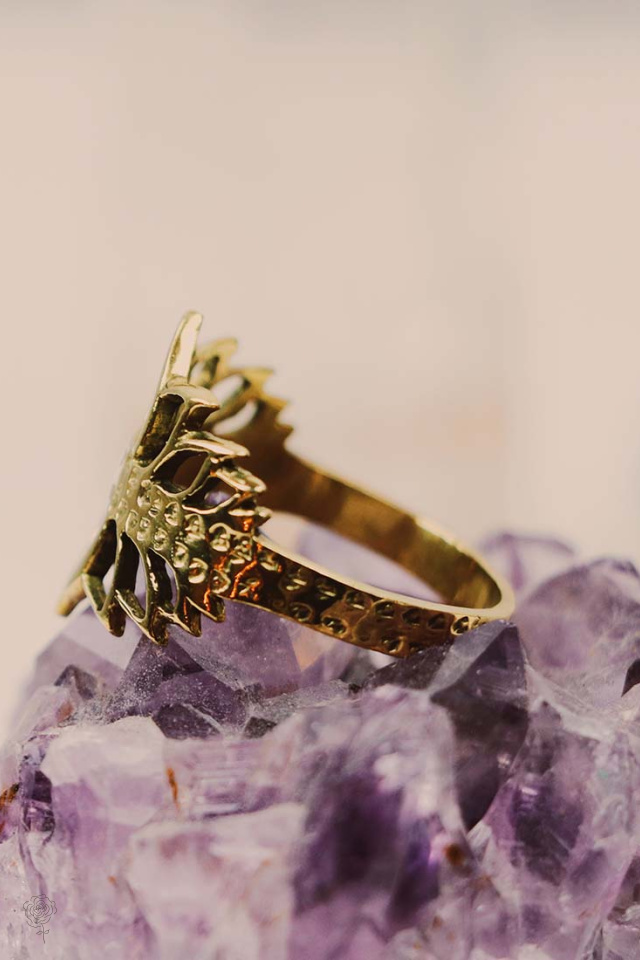 Lotus Brass Ring 