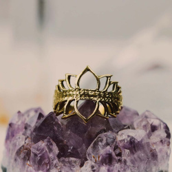 Lotus Brass Ring 
