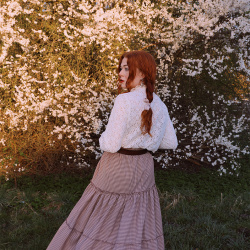 Brown Mellow Gingham Maxi Skirt 