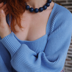 Mellow Blue Bead Necklace
