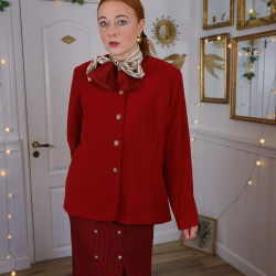 Merry Red Vintage Blazer Jacket | M/L