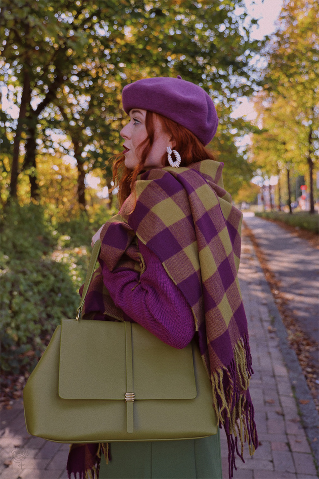 Brit Checkered Poncho &amp; Scarf 