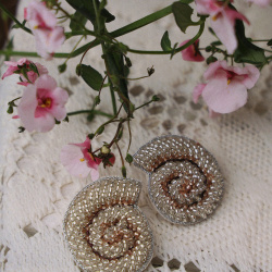 Pearl Swirl Shell Earrings 