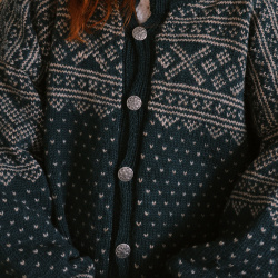 Petroleums Green Knitted Vintage Cardigan | XXXL