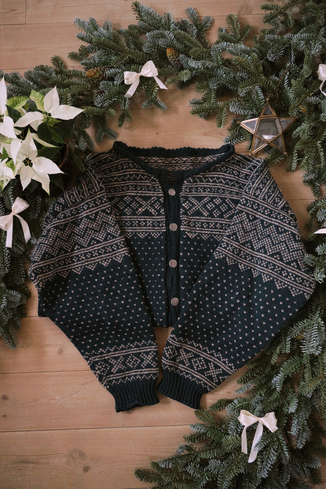 Petroleums Green Knitted Vintage Cardigan | XXXL