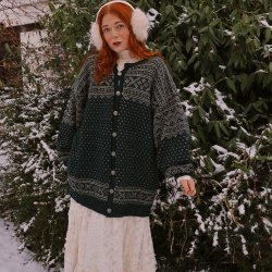 Petroleums Green Knitted Vintage Cardigan | XXXL