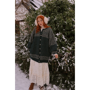 Petroleums Green Knitted Vintage Cardigan | XXXL