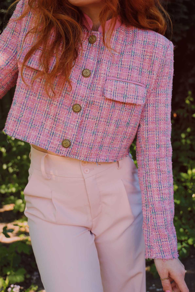 Pink Tweed Clueless Jacket