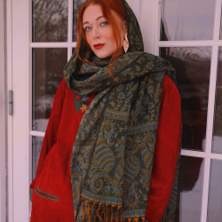 Poire Boh�me Scarf &amp; Blanket 