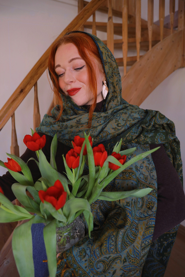 Poire Boh�me Scarf &amp; Blanket 