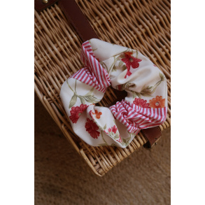 Red Remade Big Cotton Scrunchie 