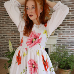 Red Remade Big Cotton Scrunchie 