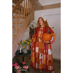 Rita's Playful Red Upcycled Dress | L/XL