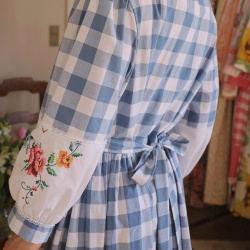 Rita's Blue Picnic Gingham Recycled Dress | L