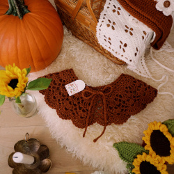 Rita's Brown Crochet Collar 