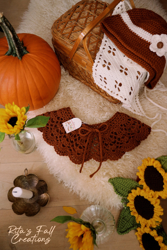 Rita's Brown Crochet Collar 