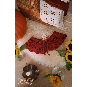Rita's Burgundy Crochet Collar 