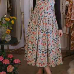 Rita's Elegantly Leafy Recycled Pinafore Dress | S