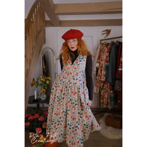 Rita's Elegantly Leafy Recycled Pinafore Dress | S