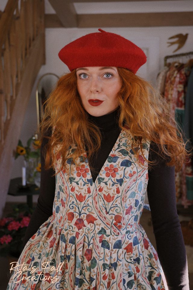 Rita's Elegantly Leafy Recycled Pinafore Dress | S