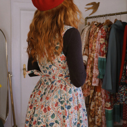 Rita's Elegantly Leafy Recycled Pinafore Dress | S