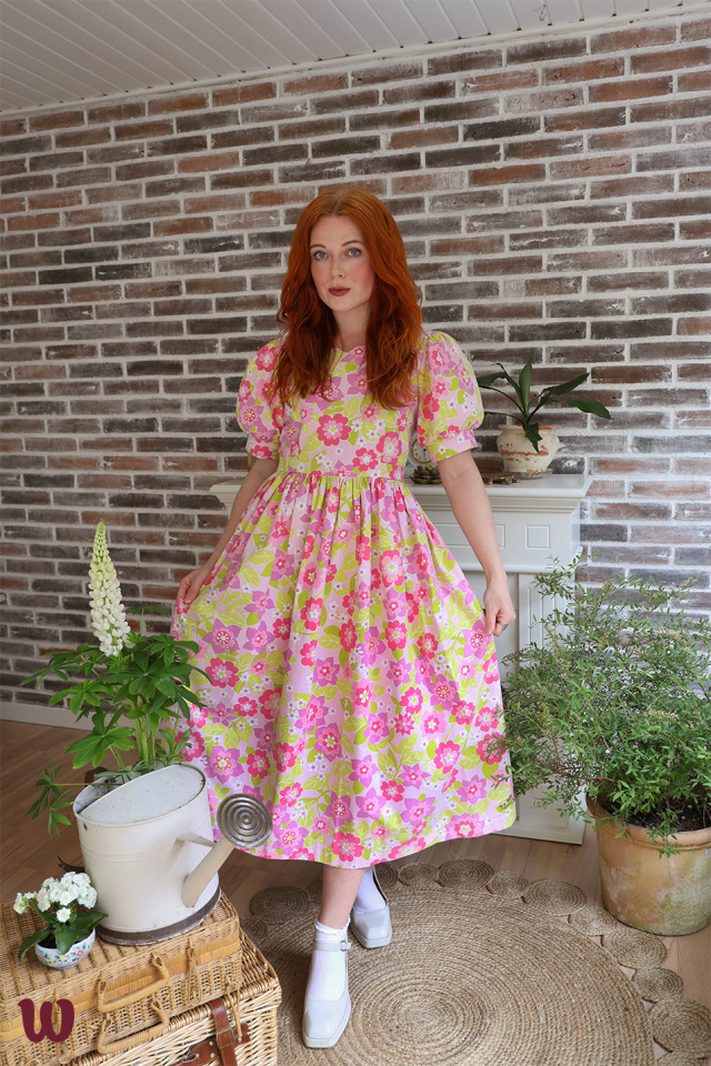Rita's Floral Barbie Remade Vintage Dress | S/M