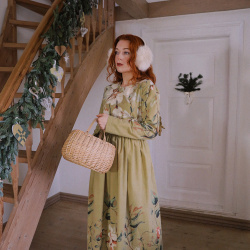 Rita's Green Floral Recycled Dress | M