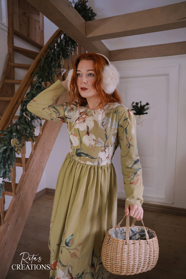 Rita's Green Floral Recycled Dress | M