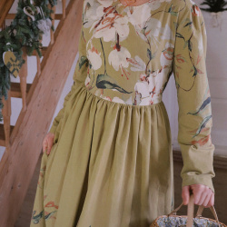 Rita's Green Floral Recycled Dress | M