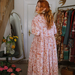Rita's Orange Paisley Recycled Dress | L