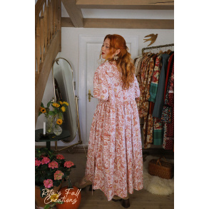 Rita's Orange Paisley Recycled Dress | L