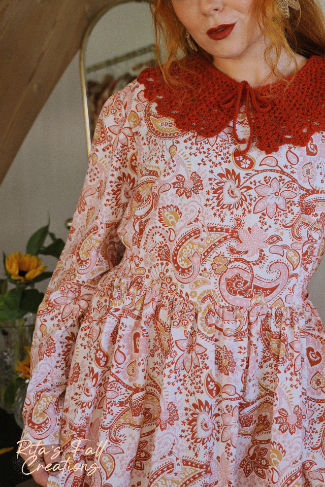 Rita's Orange Paisley Recycled Dress | L