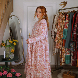 Rita's Orange Paisley Recycled Dress | L