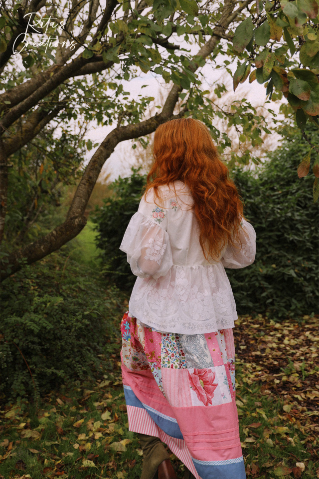 Rita's Recycled Pink Patchwork Skirt | S