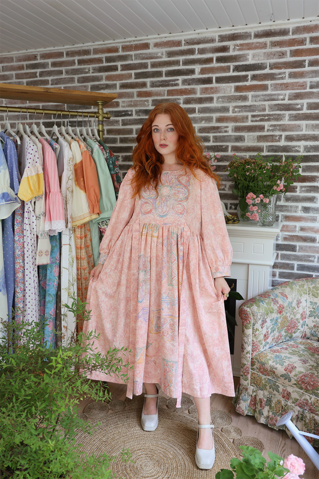 Rita's Soft Peachy Recycled Dress | M/L