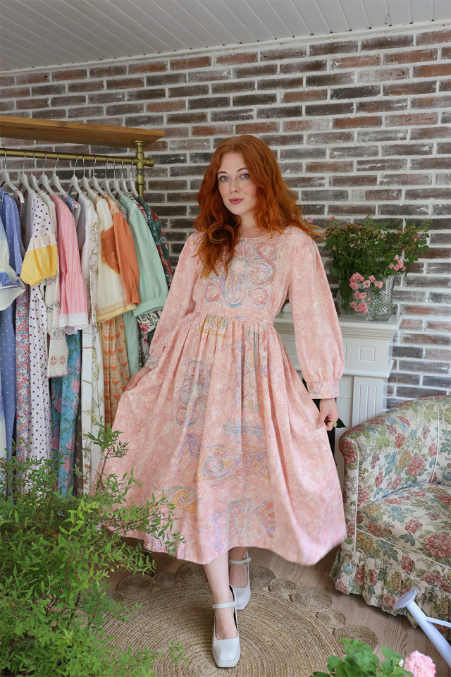Rita's Soft Peachy Recycled Dress | M/L
