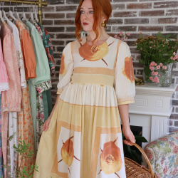 Rita's Warm Toned Recycled Vintage Dress | S