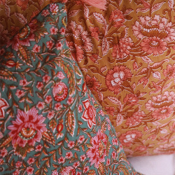 Rustic Peachy Floral Pillow Cover 