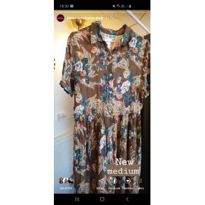 Brune Blomster Vintage Kjole 