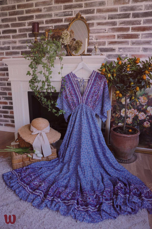 Season Of Lilac Purple Boho Dress 