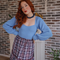 Blue Sky | Square Neck Sweater 