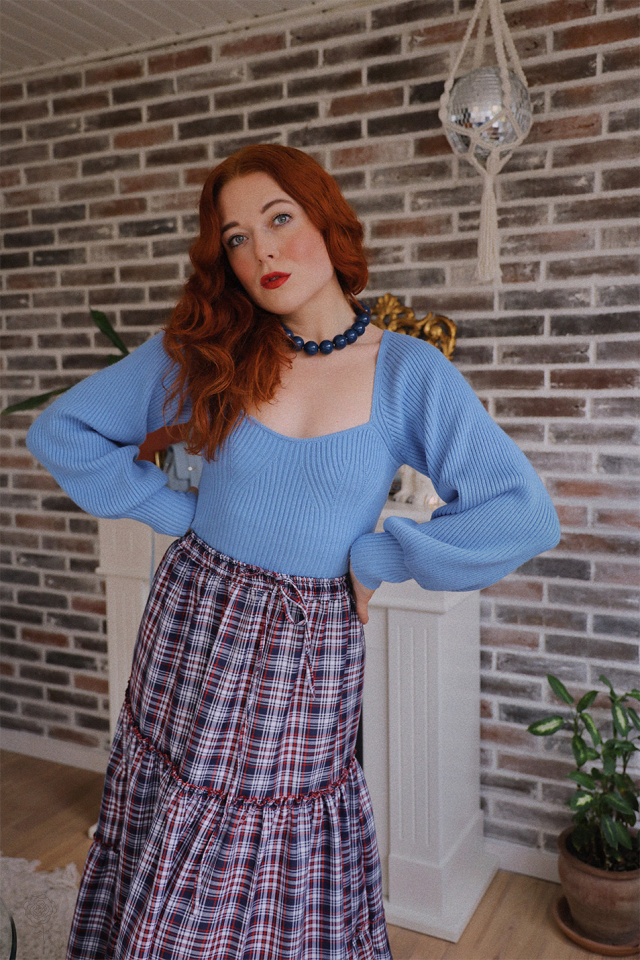 Blue Sky | Square Neck Sweater 