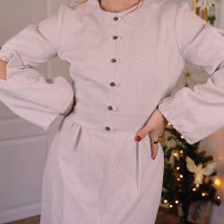 Snowflake 70's Maxi Dress | S