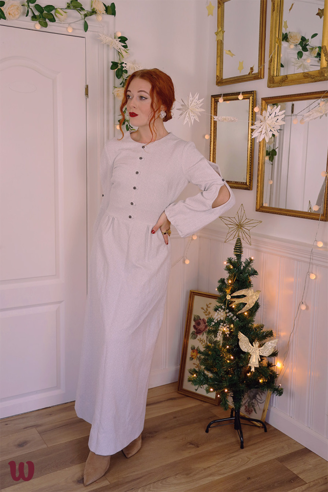 Snowflake 70's Maxi Dress | S