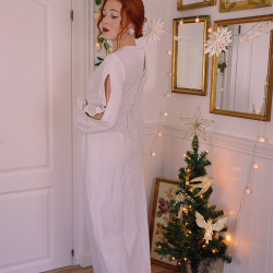 Snowflake 70's Maxi Dress | S